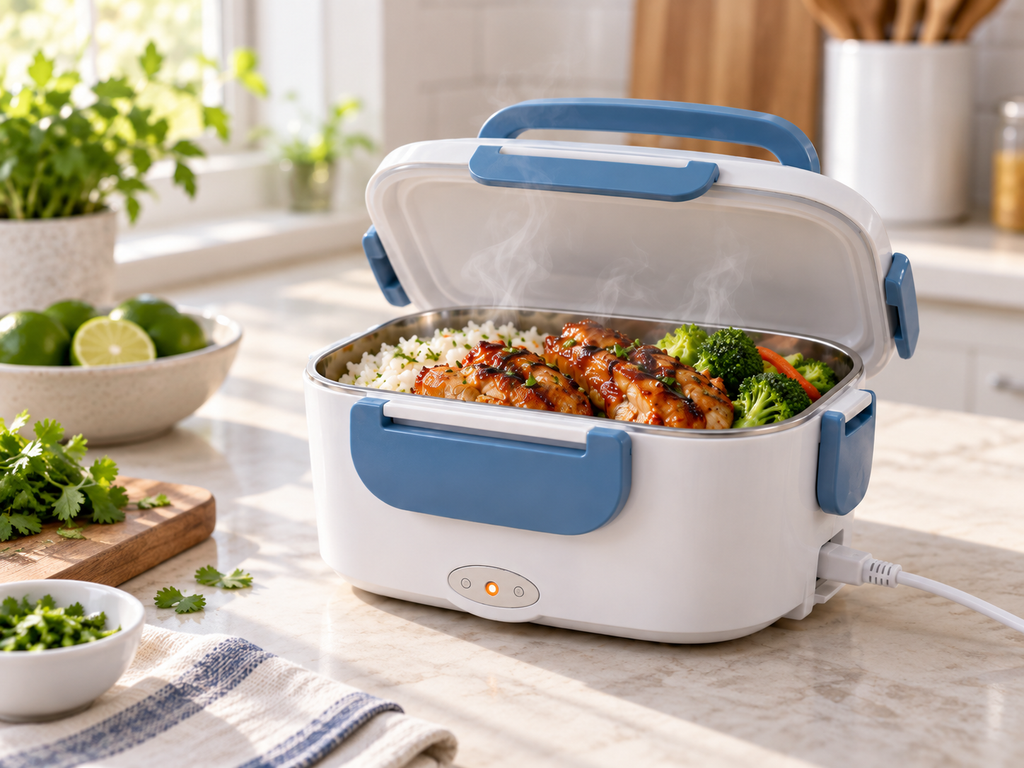 WarmCrate Electric Heated Lunch Box — Plug-In Food Warmer for Car, Office & On the Go